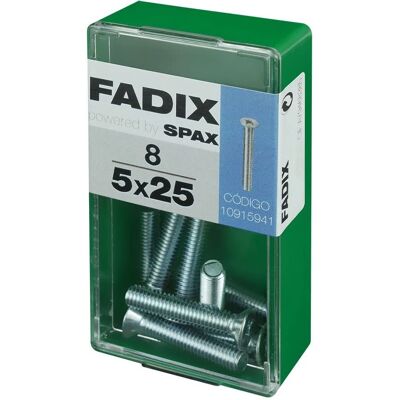 FADIX Viti M5 x 25 mm Testa piatta - Tipo di vite FADIX Viti M5 x 25 mm Testa piatta - Tipo di vite