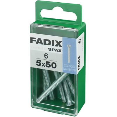 Viti FADIX M5 x 50 mm Testa Piatta - Confezione da 6 Viti FADIX M5 x 50 mm Testa Piatta - Confezione da 6