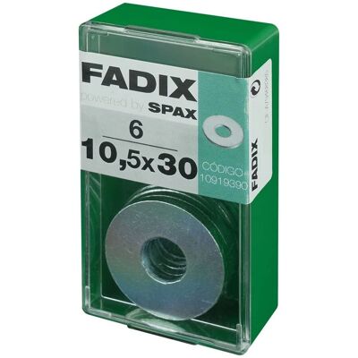 FADIX Flachscheibe 10,5x30 mm - Scheibe - Stahl - 6 Stück FADIX Flachscheibe 10,5x30 mm - Scheibe - Stahl - 6 Stück