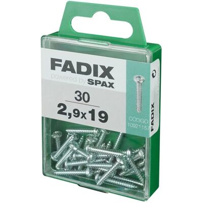 FADIX - Schrauben 2,9x19mm Stahl 30 Stück FADIX - Schrauben 2,9x19mm Stahl 30 Stück