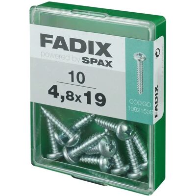 FADIX Stahlblechschraube - 4,8x19mm, 10 Stück FADIX Stahlblechschraube - 4,8x19mm, 10 Stück