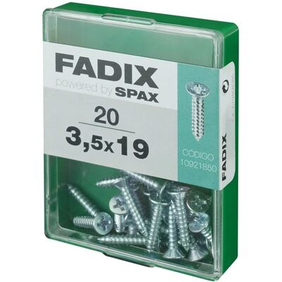 Fadix Hochwertige Stahlblechschraube 3,5x19mm - Blechschraube Fadix Hochwertige Stahlblechschraube 3,5x19mm - Blechschraube