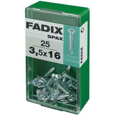 FADIX Zelftappende schroef 3,5x16mm - Schroef - Plaatmateriaal - Staal FADIX Zelftappende schroef 3,5x16mm - Schroef - Plaatmateriaal - Staal
