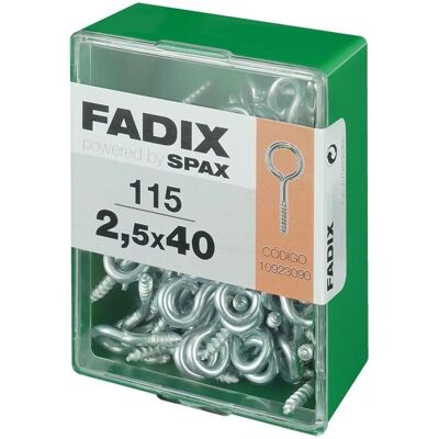 FADIX Stahlaugen - 2,5 x 40 mm - Schraubaugen FADIX Stahlaugen - 2,5 x 40 mm - Schraubaugen