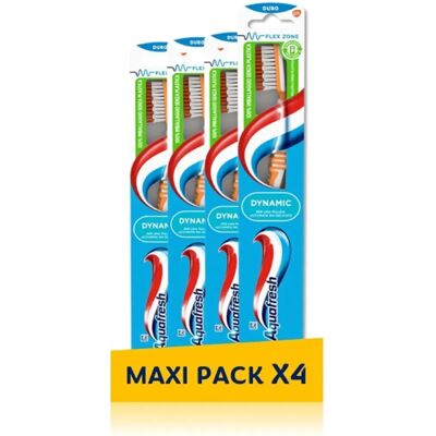 Brosse à dents adulte Aquafresh Dynamic - Pack de 4 Brosse à dents adulte Aquafresh Dynamic - Pack de 4