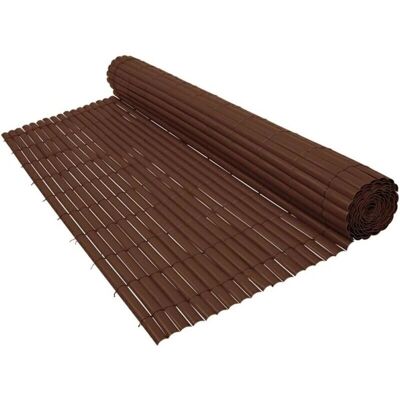 FAURA Cerca de jardín - PVC doble cara marrón 2x3m FAURA Cerca de jardín - PVC doble cara marrón 2x3m