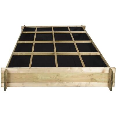 Faura Cama de huerto urbano - 16 departamentos - 134x134x24 cm - Madera - Diseño cuadrado Faura Cama de huerto urbano - 16 departamentos - 134x134x24 cm - Madera - Diseño cuadrado