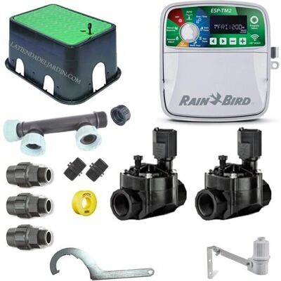 Rain Bird - Kit di Irrigazione Automatica 2 Zone 24V - Sistema Giardino Rain Bird - Kit di Irrigazione Automatica 2 Zone 24V - Sistema Giardino