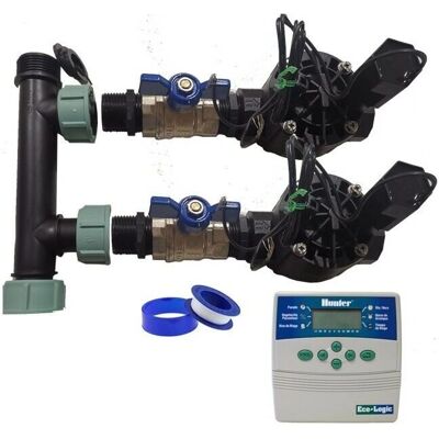 Rain Bird Automatisches Gartensystem mit 2 Zonen, ELC401 Steuerung & Ventile Rain Bird Automatisches Gartensystem mit 2 Zonen, ELC401 Steuerung & Ventile