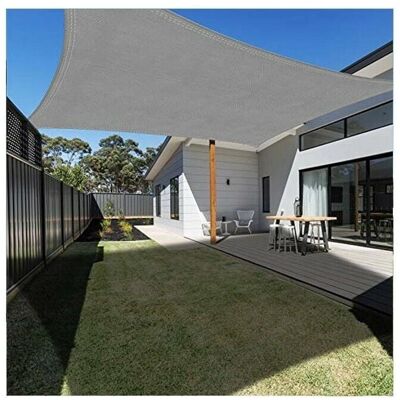 Suinga Toldo Vela 4x6m Gris UV Resistente Poliéster Exterior Suinga Toldo Vela 4x6m Gris UV Resistente Poliéster Exterior