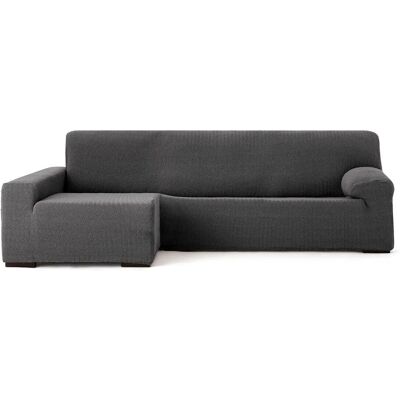 Funda de Sofá Chaise Longue Izquierda Jaz Jarrón - Jacquard Elástico - Gris Oscuro Funda de Sofá Chaise Longue Izquierda Jaz Jarrón - Jacquard Elástico - Gris Oscuro