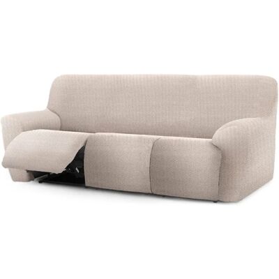 Housse de Canapé Beige EYSA JAZ - Extensible 3 Places - Publicité Housse de Canapé Beige EYSA JAZ - Extensible 3 Places - Publicité