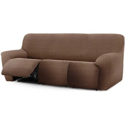 Housse de Canapé EYSA JAZ - Marron - Extensible 3 places - Publicité Housse de Canapé EYSA JAZ - Marron - Extensible 3 places - Publicité