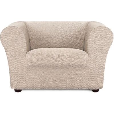 Housse de Canapé Beige EYSA - 130x110x100cm - Polyester & Coton - Publicité Housse de Canapé Beige EYSA - 130x110x100cm - Polyester & Coton - Publicité
