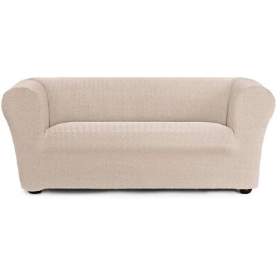 Housse de canapé beige EYSA 2 places - Tissu bi-elastique, 110x100x180 cm - Publicité Housse de canapé beige EYSA 2 places - Tissu bi-elastique, 110x100x180 cm - Publicité