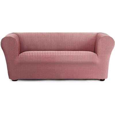 Housse de Canapé Rose EYSA JAZ 3 Places - Tissu Bi-Elastique - Publicité Housse de Canapé Rose EYSA JAZ 3 Places - Tissu Bi-Elastique - Publicité