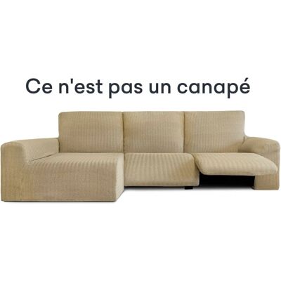 Housse pour fauteuil avec bras long gauche Eysa JAZ Beige - 180x120x360 cm - Publicité Housse pour fauteuil avec bras long gauche Eysa JAZ Beige - 180x120x360 cm - Publicité