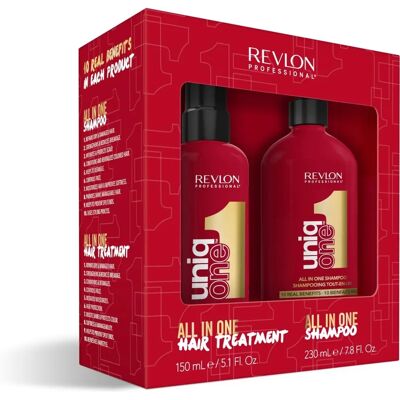 Revlon UniqOne Haarpflege 150 ml + Shampoo 230 ml - Haarbehandlung Revlon UniqOne Haarpflege 150 ml + Shampoo 230 ml - Haarbehandlung