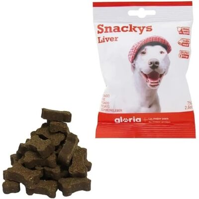 Snacks pour chiens Gloria Foie - 30 x 75 g Snacks pour chiens Gloria Foie - 30 x 75 g
