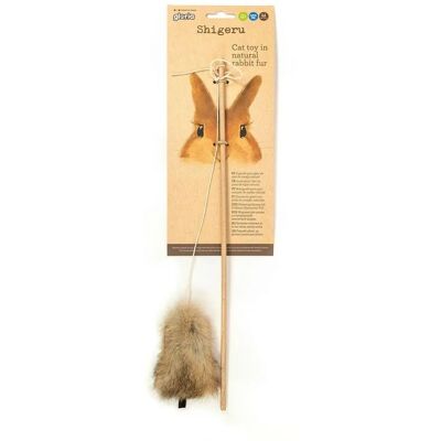 Jouet pour Chat Gloria Shigeru Souris - Cuir Naturel, Bois, Écologique Jouet pour Chat Gloria Shigeru Souris - Cuir Naturel, Bois, Écologique