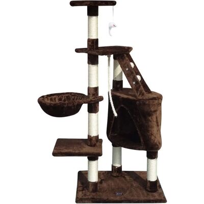 Árbol rascador para gatos Gloria - 55x40x120cm Marrón Madera Sisal Árbol rascador para gatos Gloria - 55x40x120cm Marrón Madera Sisal
