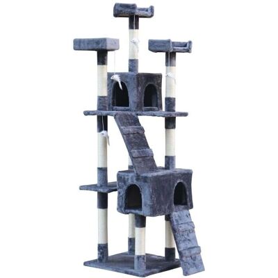 Centre de Jeux et Griffoir pour Chats Gloria Pets - Multi-niveaux Gris - Publicité Centre de Jeux et Griffoir pour Chats Gloria Pets - Multi-niveaux Gris - Publicité