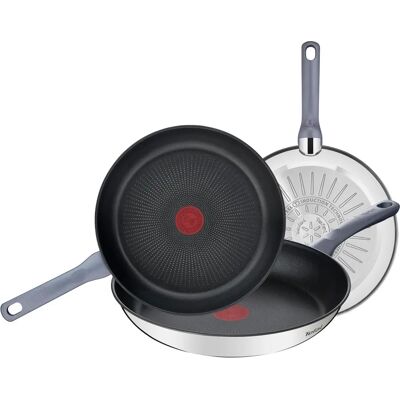 Tefal G713S3A Edelstahl-Pfannenset 20/24/26cm - Daily Cook Tefal G713S3A Edelstahl-Pfannenset 20/24/26cm - Daily Cook