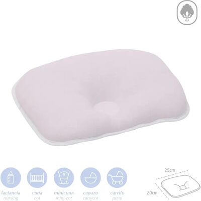 Cambrass Almohada para bebé - Rosa - 25x20cm Cambrass Almohada para bebé - Rosa - 25x20cm