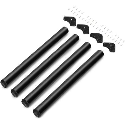 Emuca Steel Table Legs - Adjustable, Black, D. 60mm - Table Legs Emuca Steel Table Legs - Adjustable, Black, D. 60mm - Table Legs