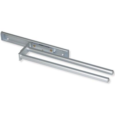 Emuca - Porte-serviettes extensible, 2 bras, aluminium, finition anodisée mate - Salle de bain/Cuisine - Publicité Emuca - Porte-serviettes extensible, 2 bras, aluminium, finition anodisée mate - Salle de bain/Cuisine - Publicité
