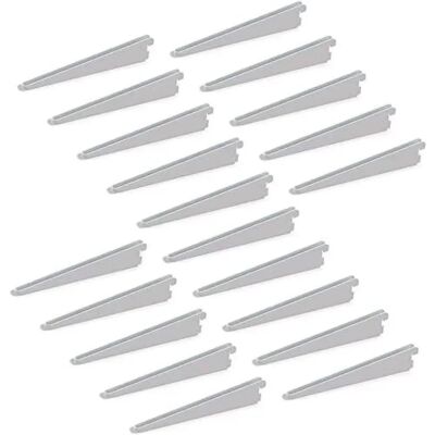 Emuca White Steel 170mm Shelf Supports - Support for Wooden/Glass Shelves Emuca White Steel 170mm Shelf Supports - Support for Wooden/Glass Shelves