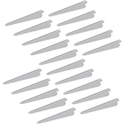 Emuca Support Bracket - 220mm Depth - White Steel Support Emuca Support Bracket - 220mm Depth - White Steel Support