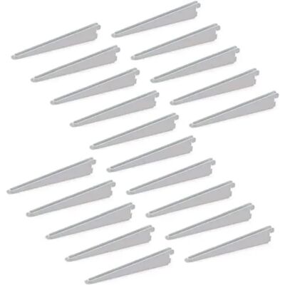 Supports d'étagère en acier blanc Emuca - Profil 32mm, 270mm - Lot de 20 - Publicité Supports d'étagère en acier blanc Emuca - Profil 32mm, 270mm - Lot de 20 - Publicité