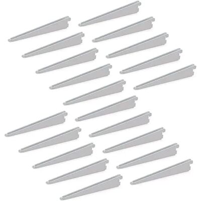 Emuca White Steel Support for 32mm/320mm Shelves - Support for Wood/Glass Emuca White Steel Support for 32mm/320mm Shelves - Support for Wood/Glass