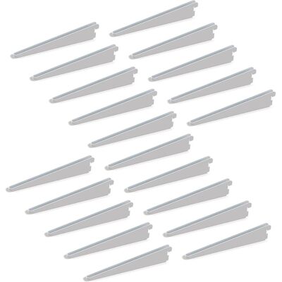 Emuca Support Brackets - 470mm, 32mm Profile, White Emuca Support Brackets - 470mm, 32mm Profile, White