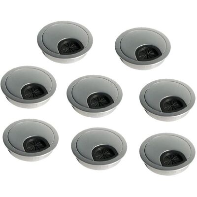 Emuca - Runder Kabeldurchlass - 60mm - Pack von 8 Emuca - Runder Kabeldurchlass - 60mm - Pack von 8