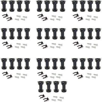 Pieds de Meuble Ajustables Emuca - Pack de 10, Noir, 98-115mm Pieds de Meuble Ajustables Emuca - Pack de 10, Noir, 98-115mm