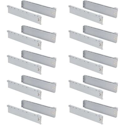 Conjunto de Cajones de Cocina Emuca - 10 Acero, Gris Metalizado, 86x350mm Conjunto de Cajones de Cocina Emuca - 10 Acero, Gris Metalizado, 86x350mm