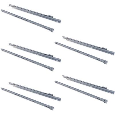 Emuca Emuca Guide Drawer Guides 600mm Steel Gray - Drawer Slides Emuca Emuca Guide Drawer Guides 600mm Steel Gray - Drawer Slides