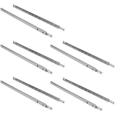 Emuca Zink Ladegeleiders - 17mm, 438mm - Gedeeltelijk Uittrekken Emuca Zink Ladegeleiders - 17mm, 438mm - Gedeeltelijk Uittrekken