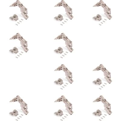Emuca Nickel X91 165° Soft-close Hinge Set Emuca Nickel X91 165° Soft-close Hinge Set