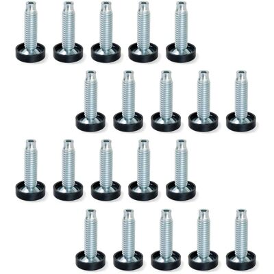 Pés Reguláveis EMUCA - Conjunto de 20 - M10 x 30mm Pés Reguláveis EMUCA - Conjunto de 20 - M10 x 30mm