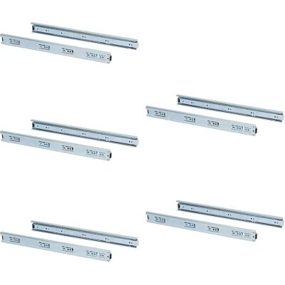 Emuca Geverfde Ladegeleiders - 45mm Hoogte, 300mm Lengte, Volledige Uittrekbaarheid Emuca Geverfde Ladegeleiders - 45mm Hoogte, 300mm Lengte, Volledige Uittrekbaarheid