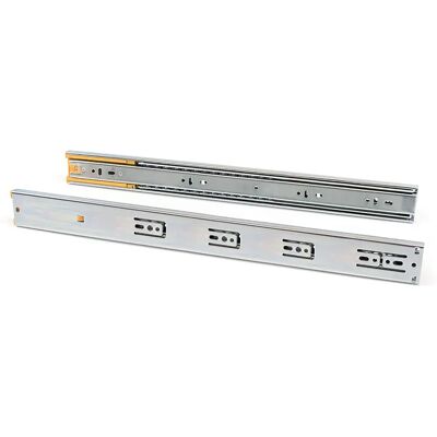 Emuca Drawer Slides - Full Extension, Soft Close, Zinc 45mm Emuca Drawer Slides - Full Extension, Soft Close, Zinc 45mm