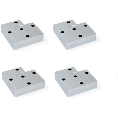 EMUCA 2023025 - 15mm Grijze Metalen Meubelpoten - Set van 4 EMUCA 2023025 - 15mm Grijze Metalen Meubelpoten - Set van 4
