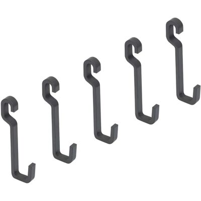Emuca Modell 8965735 Wandhaken - Stahl & Aluminium, Anthrazitgrau Emuca Modell 8965735 Wandhaken - Stahl & Aluminium, Anthrazitgrau