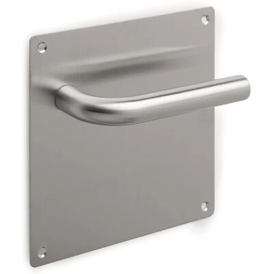 Poignées de porte intérieure en acier inoxydable - Nickel satiné - 17x17cm L Poignées de porte intérieure en acier inoxydable - Nickel satiné - 17x17cm L