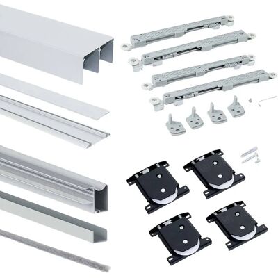 EMUCA Schiebetürschrank-Set - Sanftschließung, 16mm, eloxiert EMUCA Schiebetürschrank-Set - Sanftschließung, 16mm, eloxiert