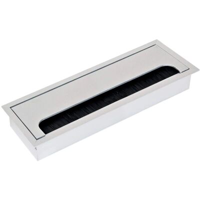 Organizzatore passacavi rettangolare Emuca - Gestione cavi, alluminio, 269x80mm Organizzatore passacavi rettangolare Emuca - Gestione cavi, alluminio, 269x80mm
