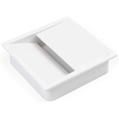 Emuca Kabeldoorvoer - 85x85mm, Wit - Kabeldoorvoer voor bureau Emuca Kabeldoorvoer - 85x85mm, Wit - Kabeldoorvoer voor bureau
